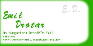 emil drotar business card